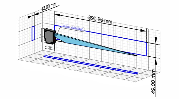 OM30-P0350.HV.YUN 測距傳感器的3D模型圖