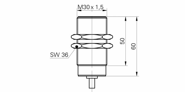 IWRM 30U9501 傳感器的尺寸圖